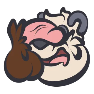 👅 middle finger, offensive, gesture, cartoon, rude, flipping the bird telegram sticker