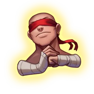 👊 martial arts, fighter, blindfold, warrior telegram sticker