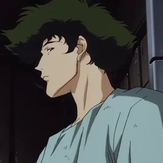 🚬 Spike Spiegel Cowboy Bebop Anime, Personagem, Spike Spiegel, Cowboy Bebop, Western espacial, Caçador de recompensas whatsapp sticker