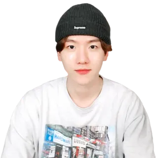 😟 Supreme kpop, baekhyun, supreme, célébrité, mode, chapeau, portrait whatsapp sticker