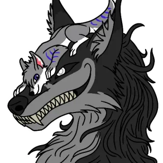 ❤️ wolf, animal, cartoon, dog, furry telegram sticker