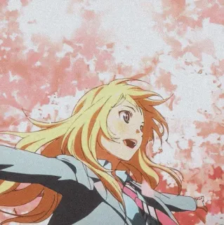 🩰 Kaori Miyazono Your Lie in April Anime, Personage, Illustratie, Kaori Miyazono, Your Lie in April telegram sticker
