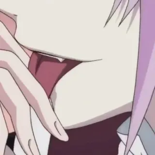 🥢 răng nanh, anime, miệng, lưỡi, răng, rùng rợn telegram sticker