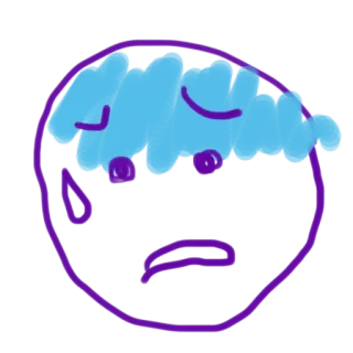 😰 cérebro, nervoso, suor, desenho animado, rabisco whatsapp sticker