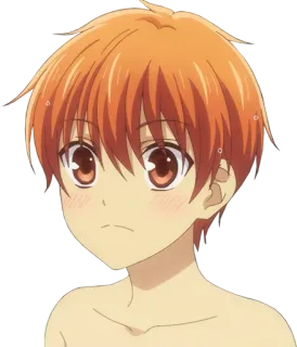 😓 Kyo Sohma Fruits Basket anime, tóc cam, Kyo Sohma, Fruits Basket telegram sticker