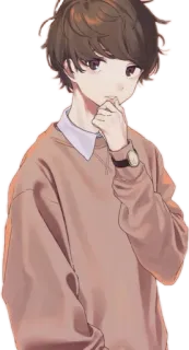 🖤 animé, garçon, dessin animé, personnage, portrait telegram sticker