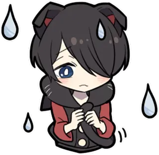😓 Anime, Traurig, Niedlich, Charakter, Kawaii, Emotional, Manga, Illustration whatsapp sticker