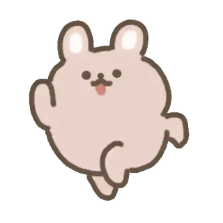 🐰 กระต่าย, น่ารัก, สัตว์, การ์ตูน, คาวาอิ, สติกเกอร์ telegram sticker