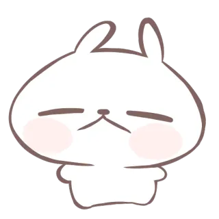 😑 coelho, fofo, kawaii, coelho, animal, desenho animado telegram sticker