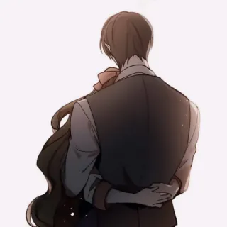 💸 hug, love, affection, romance, couple, anime, manga telegram sticker