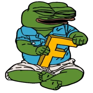 🐸 Pepe the Frog pepe, 青蛙, 网络迷因, 迷因, 角色, F telegram sticker