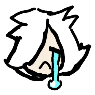 😢 плачущий, грустный, аниме, эмоция, мультфильм telegram sticker