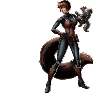 👊 Squirrel Girl marvel, comic book, superhero, squirrel, character telegram sticker