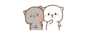 🤬 猫, かわいい, カップル, キス, 愛 telegram sticker
