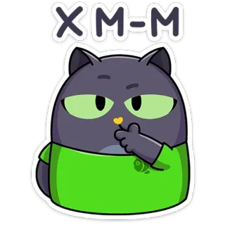 🤔 XM-M แมว, สติกเกอร์, การ์ตูน, สัตว์ telegram sticker
