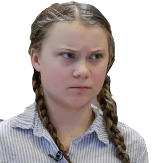 😠 Greta Thunberg activist, climate change, environment, teen, girl telegram sticker