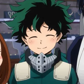 🥦 Izuku Midoriya My Hero Academia 애니메이션, 나의 히어로 아카데미아, 미도리야 이즈쿠, 데쿠, 만화, 만화 telegram sticker