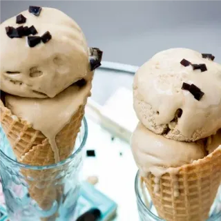 😍 ice cream, dessert, food, cone, sweet, treat telegram sticker