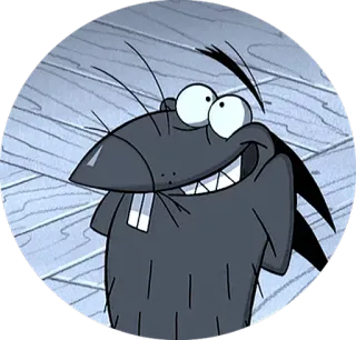 ⚪️ Daggett Dooget The Angry Beavers cartoon, beaver, Daggett, The Angry Beavers, funny, animated telegram sticker