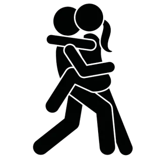 😛 miłość, przytulanie, para, romans, uczucie telegram sticker