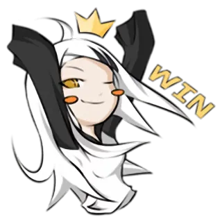 ✌ WIN vitória, sucesso, celebração, desenho animado, anime, emoji, emoticon telegram sticker