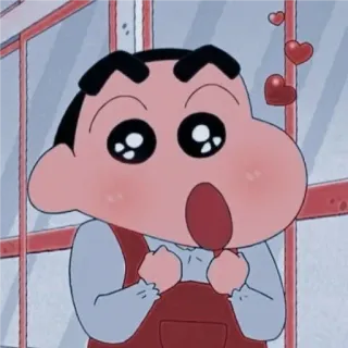 ❤ Shin-chan Crayon Shin-chan อนิเมะ, เครยอนชินจัง, การ์ตูน, หัวใจ, คาวาอิ telegram sticker