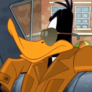 🥕 Daffy Duck Daffy Duck, Looney Tunes, Dibujos animados, Pato, Gafas de sol, Animado telegram sticker