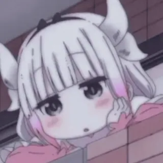 🍡 Kanna Kamui Miss Kobayashi's Dragon Maid Anime, Smok, Słodkie, Kanna Kamui, Miss Kobayashi's Dragon Maid, Kawaii telegram sticker