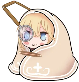 🕵️‍♀️ Amelia Watson anime, vtuber, cute, amelia watson, hololive, chibi whatsapp sticker