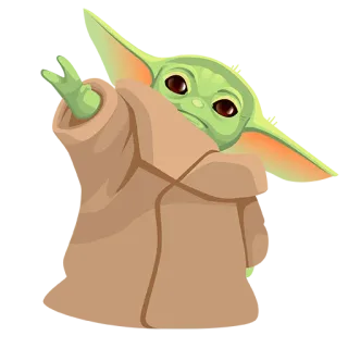 🥺 Grogu Грогу, Малыш Йода, Звездные войны, Мандалорец, Знак мира telegram sticker