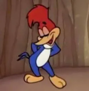 🥰 Woody Woodpecker การ์ตูน, นกหัวขวาน, ตลก, คลาสสิก, ตัวละคร, แอนิเมชั่น, อารมณ์ขัน telegram sticker