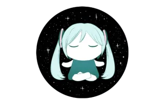 🧘‍♀ 치비, 명상, 별, 애니메이션, 귀여운, 카와이, 영적인 telegram sticker