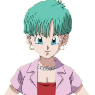 🙂 Bulma Dragon Ball 애니메이션, 만화, 파란 머리, 여자 telegram sticker