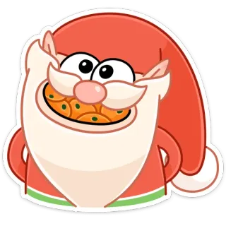 🍊 papá noel, navidad, fiestas, dibujos animados, festivo, celebración telegram sticker