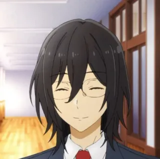 🌊 Izumi Miyamura Horimiya Anime, Manga, Escuela, Gafas, Personaje telegram sticker
