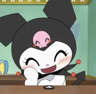 💕 Kuromi Kuromi, Sanrio, anime, dibujos animados, lindo, personaje telegram sticker