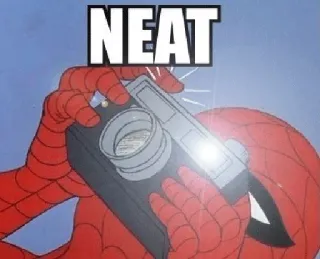 📸 Spider-Man NEAT cartoon, marvel, comics, taking photo, camera telegram sticker