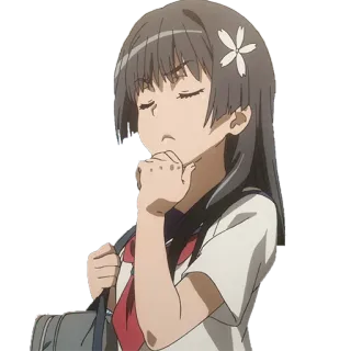 🤔 Anime, Dziewczyna, Mundur szkolny, Misaka Mikoto telegram sticker