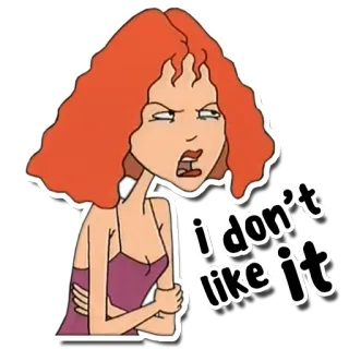 👎 I don't like it hoạt hình, thái độ, không thích, ý kiến, biểu cảm telegram sticker