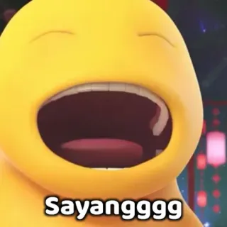 🥺 Sayangggg słodki, żółty, kreskówka, czuły, miłość, wyraz telegram sticker