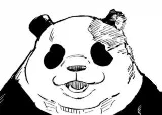 😀 Panda Jujutsu Kaisen panda, anime, manga, jujutsu kaisen, słodkie, postać telegram sticker