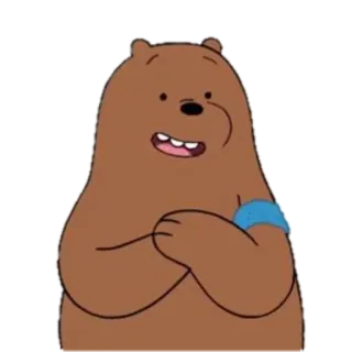 😯 Grizzly We Bare Bears desenho animado, urso, animal, urso pardo, animação, We Bare Bears telegram sticker