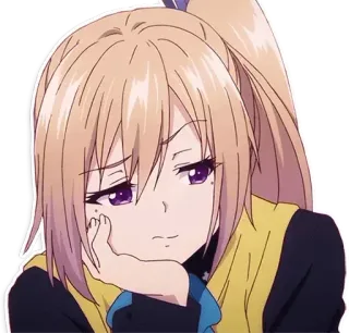 😒 Anime, Gadis, Sedih, Lelah, Stiker telegram sticker