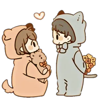 🎀 Liebe, Romantik, Paar, Süß, Cartoon, Beziehung telegram sticker