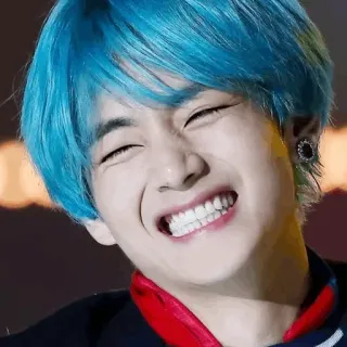 😁 V V, Kim Taehyung, BTS, K-pop, cantante, ídolo telegram sticker