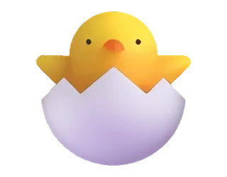 🐣 chick, bird, egg, hatch, animal, baby telegram sticker