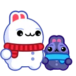 💏 cartone animato, coniglio, carino, adesivo, animali telegram sticker