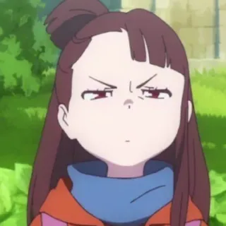 😑 Atsuko Kagari Little Witch Academia Anime, Mädchen, Hexe, Magie, Genervt, Atsuko Kagari, Little Witch Academia telegram sticker