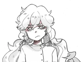 🩹 anime, cartoon, girl, character, sleepy, bored telegram sticker