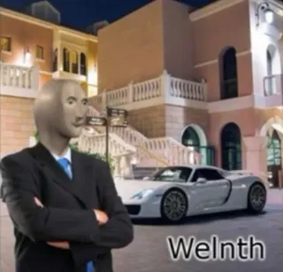 💵 Welnth Meme, Stonks, Finance, Richesse, Drôle whatsapp sticker